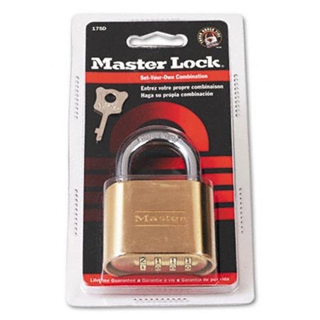 Master Lock Master Lock 175D Resettable Combination Padlock  2   wide  Brass 71649395604